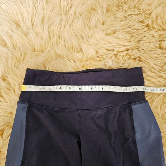 Athleta Blue Colorblock Shine Revelation Capri XS - Picture 7 of 7